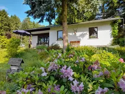 Bild zur gratis inserierten Ferienwohnung Am Wald gelegenes Ferienhaus "Wolf" mit Kamin.