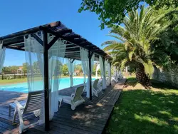 Ferienhaus La Cave. Gite 3 chambres avec piscine in Saint-Just-Luzac - 6 Personen, Hund erlaubt