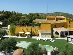 Ferienhaus Masia Can Trabal für 24 Gäste mit privatem Pool in der Nähe von Sitges in Olèrdola (Alt Penedès) - 26 Personen, Hund erlaubt