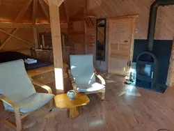 Bild zur gratis inserierten Ferienwohnung Einzigartige Holzhütte mit Bergpanorama.