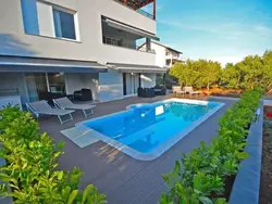 Bild zur gratis inserierten Ferienwohnung Wohnung 2 mit Schwimmbad und Garten.