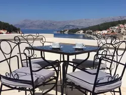 Bild zur gratis inserierten Ferienwohnung Hütte "Moj mir" mit Blick auf das Wasser.