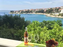 Bild zur gratis inserierten Ferienwohnung Klimatisierte Ferienwohnung in Okrug Gornji mit Gepflegtem Garten und Seeblick.