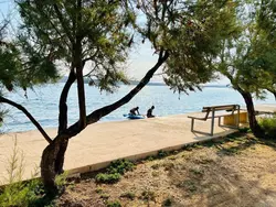 Bild zur gratis inserierten Ferienwohnung Pasman' Wohnung mit Blick aufs Wasser.