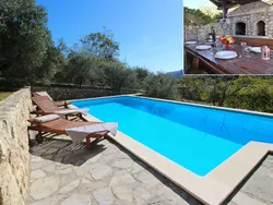 Bild zur gratis inserierten Ferienwohnung Renoviertes Steinhaus mit Garten und Pool ideal für ein erholsamen Urlaub.