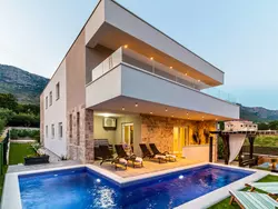 Bild zur gratis inserierten Ferienwohnung Villa Olea- Pool, Grill, Nähe Flughafen Split.