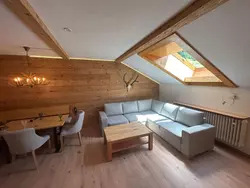 Bild zur gratis inserierten Ferienwohnung FeWO Allgäu Chalet - gemütliche Hüttenatmosphäre und Schwimmbad und Sauna im Ha.