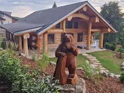 Bild zur gratis inserierten Ferienwohnung Luxus-Blockhausparadies Eveningwood im Spessart.