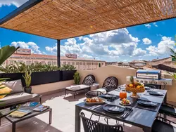 Bild zur gratis inserierten Ferienwohnung mit Terrasse.