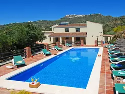 Ferienhaus Villa Los Poyatos, beheizter Pool, Wifi, AC,BBQ in Comares (La Axarquía) - 15 Personen, Hund erlaubt