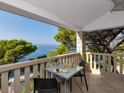 Bild zur gratis inserierten Ferienwohnung Pine Canopy Studio mit Balkon und Meerblick A1.