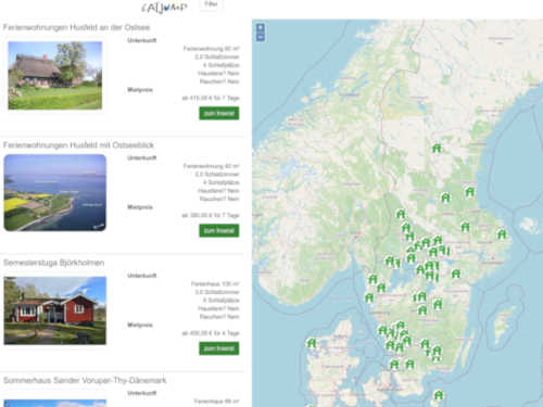 Landkartensuche in Schweden