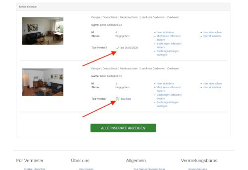 Bild zum Buchen eines Top-Inserates am PC